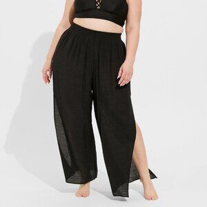 NWT! Becca Etc Black Swimsuit Cover Up Pants PLus 2X NEW!